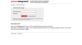 
                            9. Abonnenten-Login arznei-telegramm