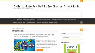 
                            9. ABOS | Daily Update Ps4 Ps3 Pc Iso Games Direct Link