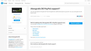 
                            2. Abosgratis DE PayPal support? — Knoji