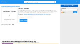 
                            8. About 30 websites of learnpythonthehardway at TopAlternate