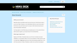 
                            1. About Accounts – Haiku Deck User Guide