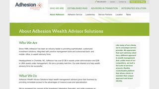 
                            2. About Adhesion - Adhesion Wealth Advisor Solutions