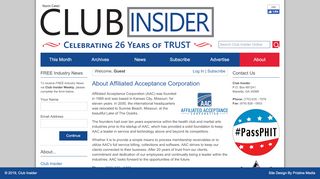 
                            6. About Affiliated Acceptance Corporation - A Club Insider Advertiser