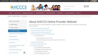 
                            1. About AHCCCS Online Provider Website - azahcccs.gov