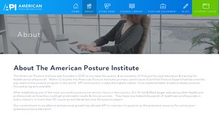 
                            7. About - American Posture Institute