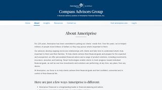 
                            7. About Ameriprise - Compass Advisors Group | …