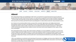 
                            5. About | BYU Independent Study