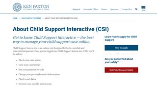 
                            6. About Child Support Interactive (CSI) | Office of the Attorney General