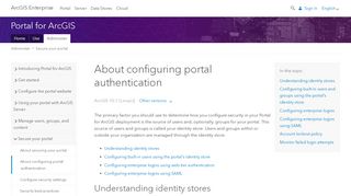 
                            5. About configuring portal authentication—Portal for ArcGIS ...