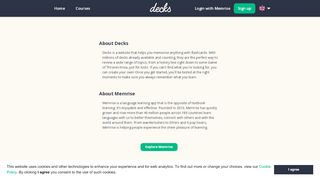 
                            5. About Decks - decks.memrise.com