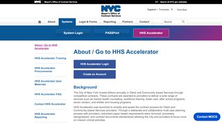 
                            10. About / Go to HHS Accelerator - MOCS - NYC.gov