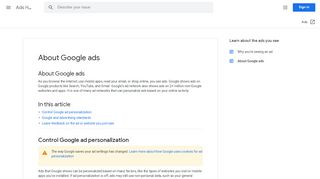 
                            5. About Google ads - Android - Ads Help