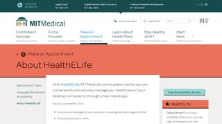 
                            6. About HealthELife | MIT Medical