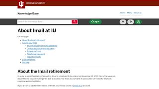 
                            2. About Imail at IU - IU Knowledge Base - Indiana University