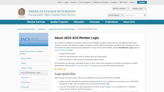 
                            2. About JACS ACS Member Login - American College of Surgeons