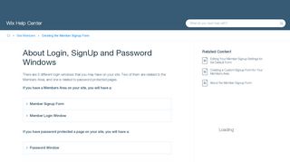 
                            4. About Login, SignUp and Password Windows - Wix Help Center