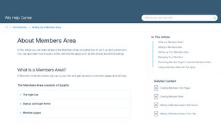 
                            10. About Members Area | Help Center | Wix.com