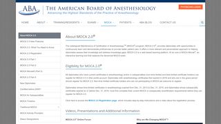 
                            6. About MOCA 2.0 - The American Board of Anesthesiology