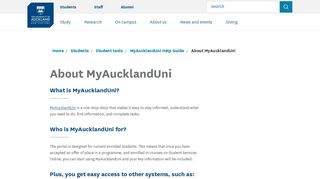 
                            3. About MyAucklandUni - The University of Auckland