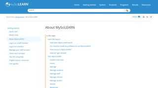 
                            5. About MySciLEARN - help.scilearn.com