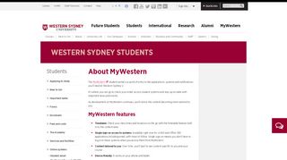 
                            2. About MyWestern | Western Sydney University