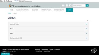 
                            8. About | North Dakota Department of Career and Technical Education