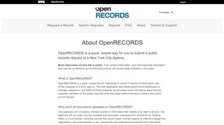 
                            5. About - NYC OpenRecords