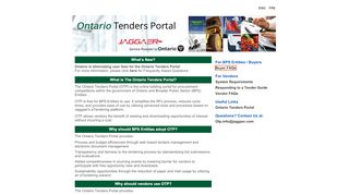 
                            5. About Ontario Tenders Portal - Jaggaer