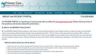 
                            6. About Patient Portal - Primary Care of Western New York, LLP ...