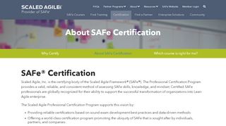 
                            4. About SAFe Certification | Scaled Agile