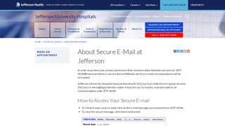 
                            8. About Secure E-Mail at Jefferson - Jefferson University ...