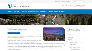 
                            9. About Shaw Cancer Center - Vail Health