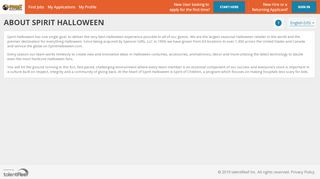 
                            8. About Spirit Halloween - talentReef Applicant Portal