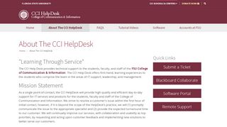 
                            3. About The CCI HelpDesk - Florida State University