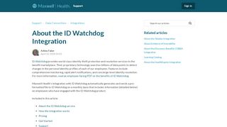 
                            8. About the ID Watchdog Integration – Support - Resource Center