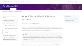 
                            2. About the initial administrator account—Portal for ArcGIS (10.7 and ...