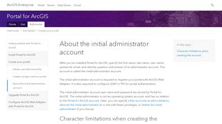 
                            7. About the initial administrator account—Portal for ArcGIS ...