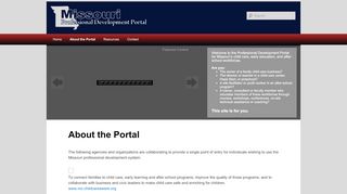 
                            5. About the Portal | Mopdportal - Missouri Professional Development ...