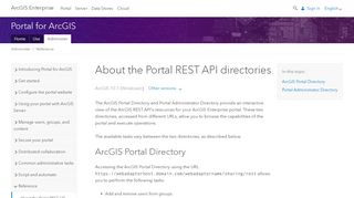 
                            3. About the Portal REST API directories—Portal for ArcGIS (10.7 and ...