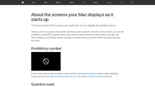 
                            8. About the screens your Mac displays as it starts up ...