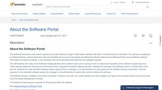 
                            2. About the Software Portal - Symantec Support