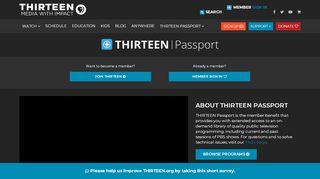
                            5. About THIRTEEN Passport | THIRTEEN - New York Public Media