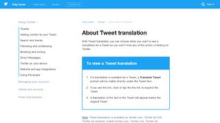 
                            8. About Tweet translation - Twitter