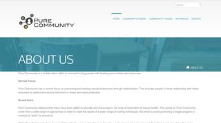 
                            4. About Us - Pure Community