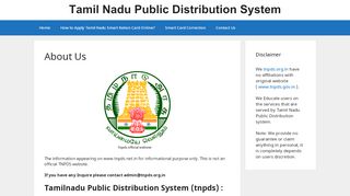 
                            2. About Us - Tnpds | smart card registration | smart card …