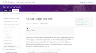 
                            2. About usage reports—Portal for ArcGIS (10.7 and 10.7.1) | ArcGIS ...