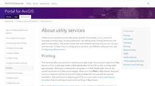
                            6. About utility services—Portal for ArcGIS | ArcGIS Enterprise