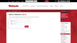 
                            1. About Wabash log in - Wabash College