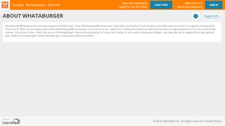 
                            7. About Whataburger - talentReef Applicant Portal