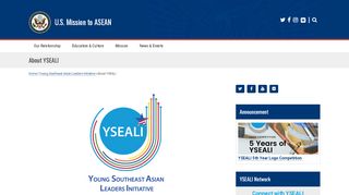 
                            2. About YSEALI | U.S. Mission to ASEAN
